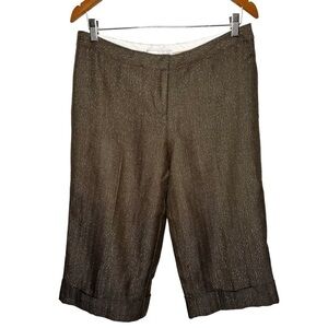 To the Max brown glitter houndstooth business Capri shorts Sz 8